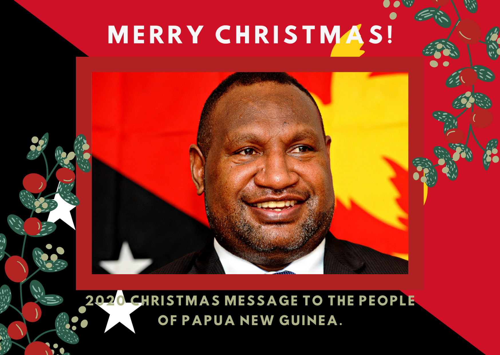 PMJM: 2020 CHRISTMAS MESSAGE TO THE PEOPLE OF PAPUA NEW GUINEA﻿﻿.