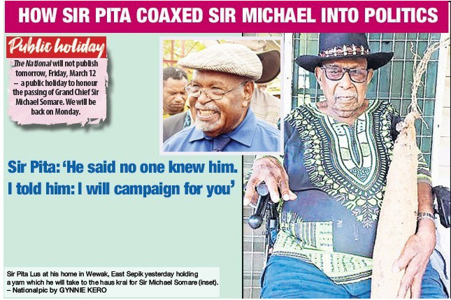 The man who coaxed a young Michael Somare into politics more than 50 years ago speaks.
