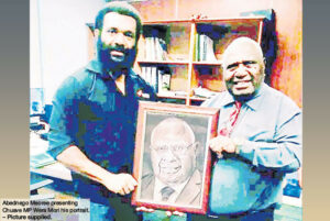 Papua New Guinea Lawyer, Abednego loves pencil drawing