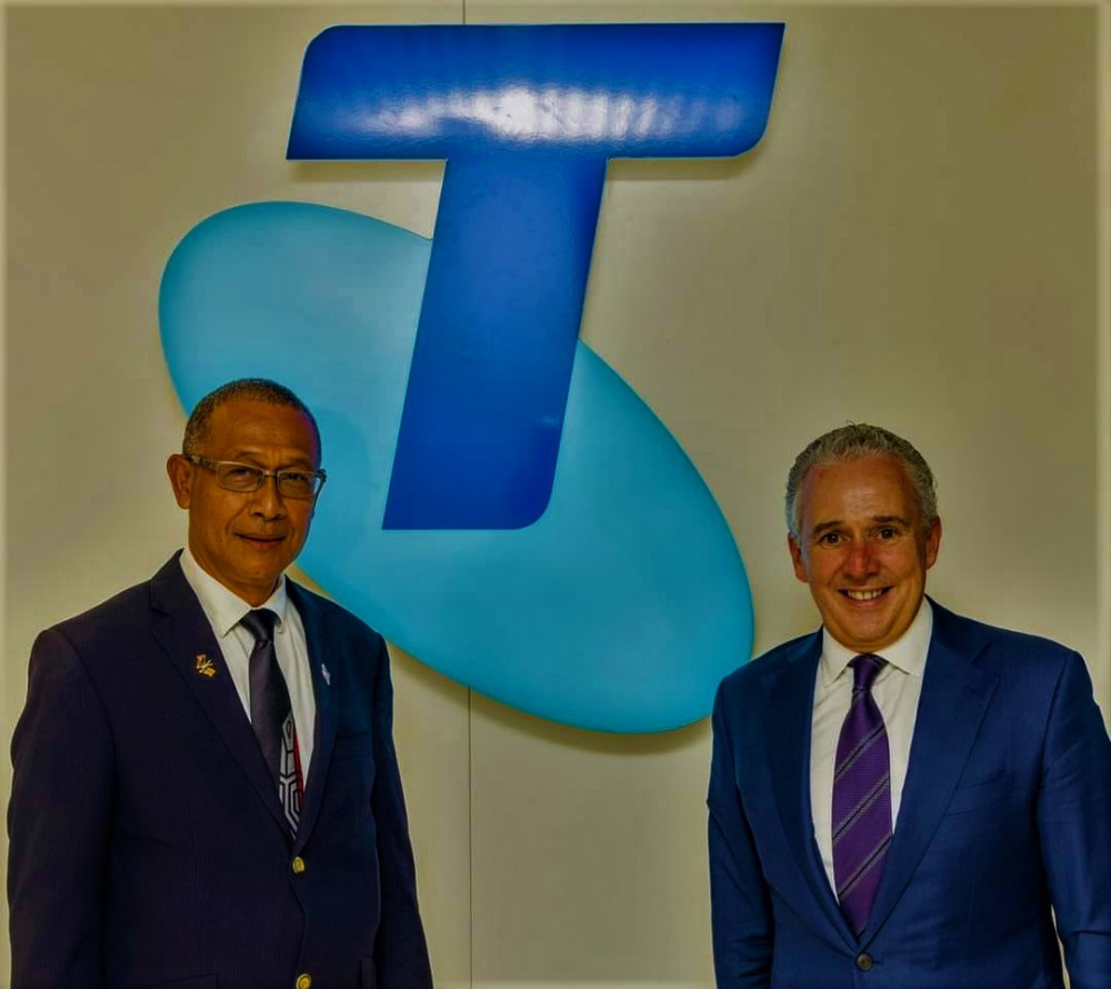 Papua New Guinea Treasurer Ian Ling-Stuckey concludes negotiations with Australia's telicomunication giant Telstra CEO, Andy Penn.
