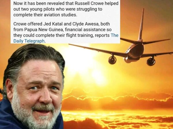 HOLLYWOOD SUPERSTAR RUSSEL CROWE HELPS PAPUA NEW GUINEA MEN BECOME PILOTS