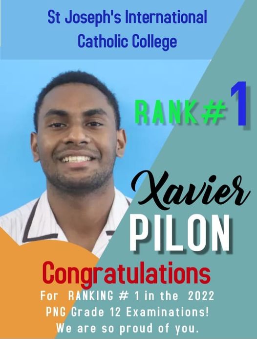 SECRET TO SUCCESS - The best performing Grade 12 student at St Joseph’s International College and in Papua New Guinea in 2022, Xavier Pilon