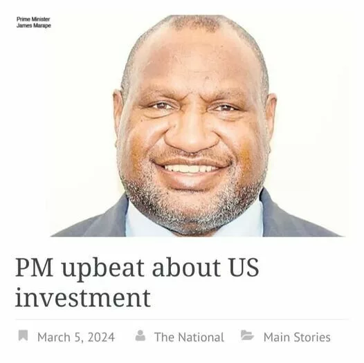Papua New Guinea Prime Minister James Marape recently talked about why it's a great idea for American businesses to invest in Papua New Guinea. He mentioned that there are plenty of opportunities for growth and development in our country.