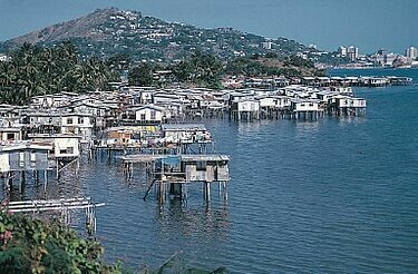 Hanuabada Housing in Port Moresby, Papua New Guinea