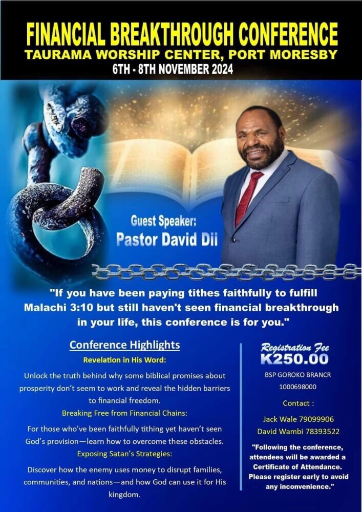 Image of warning christians against the teaching of prosperity gospel and fasle teachings.