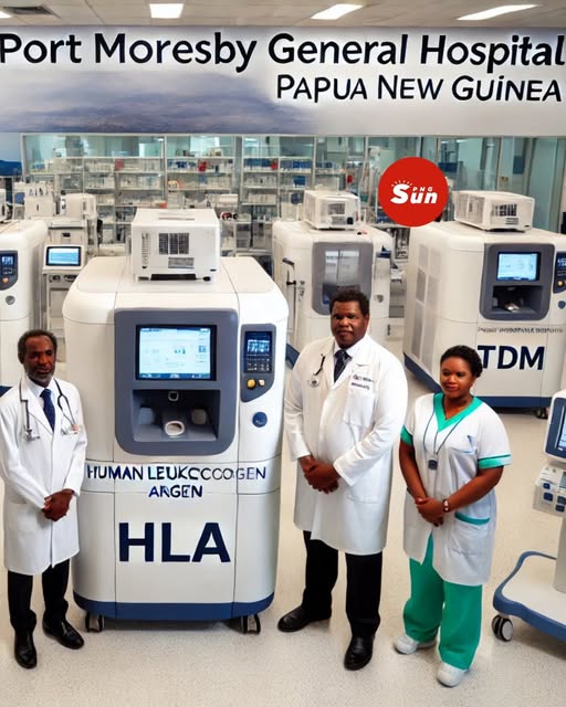 HLA Machine at Port Moresby General Hospital - TDM Device for Kidney Transplant Monitoring.