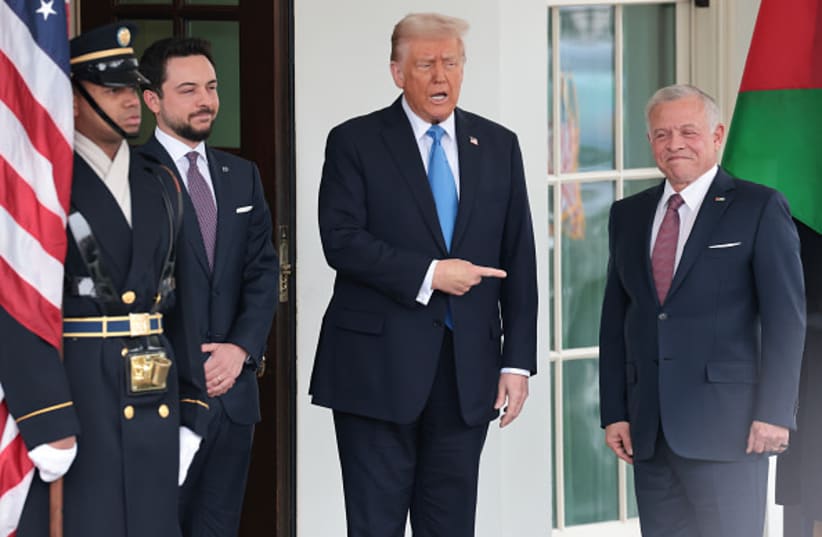King Abdullah II of Jordan meets President Donald Trump