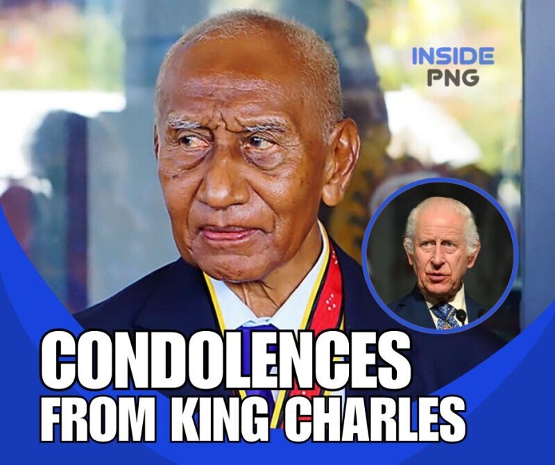 Condolence message from King Charles III to Chief Sir Julius Chan.