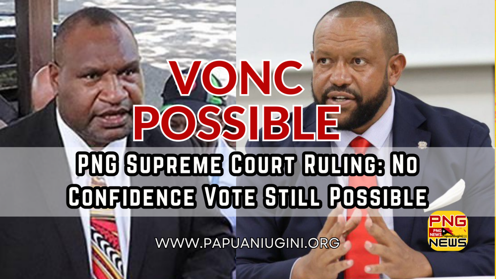 PNG News Banner of PNG Supreme Court Ruling: No Confidence Vote Still Possible