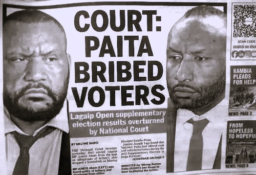 (Paita or Parliament): “PNG Parliament and public protests calling for Rembo Paita’s resignation”