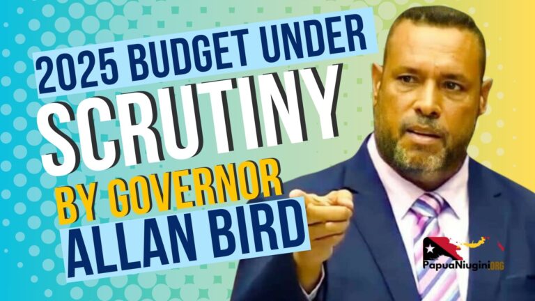 Allan Bird, the Governor of East Sepik Province of Papua New Guinea debating on 2025 National Budget.