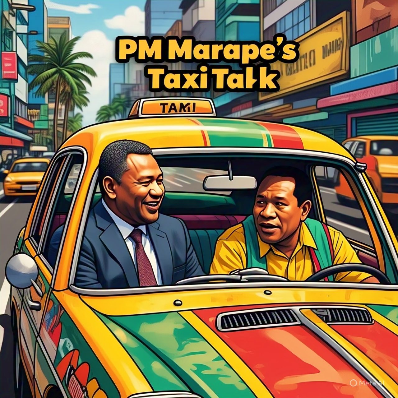 PM James Marape Communicating with the taxi driver