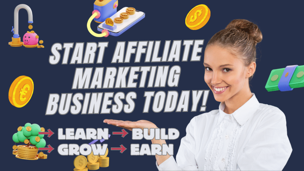 Start affiliate marketing: Learn, Build, grow and earn.