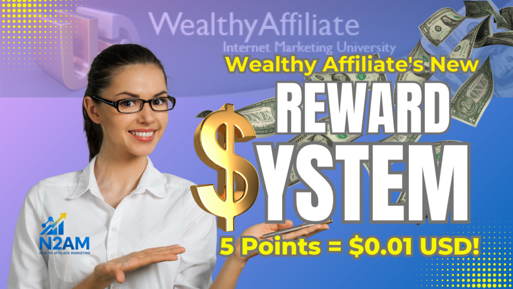 Wealthy Affililiate points system ad banner