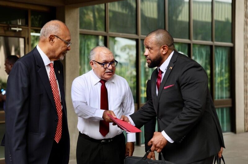 hon james nomane mp addressing papua new guinea's political crisis over the vote of no confidence motion 2025